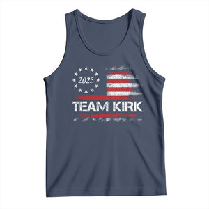 Team Kirk 2025 Tank Top Charlie Kirk Freedom Vintage American Flag TS11 Navy Print Your Wear