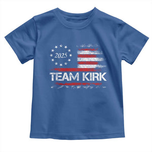 Team Kirk 2025 Toddler T Shirt Charlie Kirk Freedom Vintage American Flag TS11 Royal Blue Print Your Wear