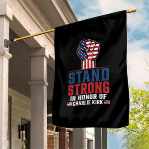 Stand Strong In Honor Of Charlie Kirk Garden Flag Handfist American Flag TS11 Print Your Wear