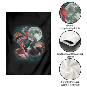 Funny Three Turkey Moon Garden Flag Weird Cursed Thanksgiving Meme TS11 Print Your Wear