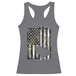 Turkey Hunting Camo US American Flag Thanksgiving Racerback Tank Top TS11 Charcoal Print Your Wear