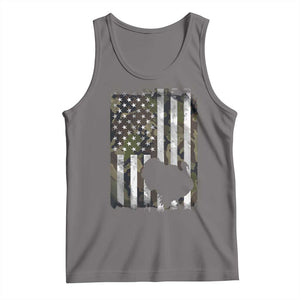 Turkey Hunting Camo US American Flag Thanksgiving Tank Top TS11 Deep Heather Print Your Wear
