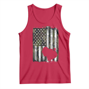 Turkey Hunting Camo US American Flag Thanksgiving Tank Top TS11 Red Print Your Wear