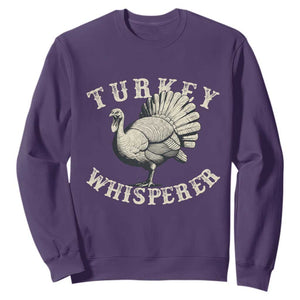 Funny Turkey Whisperer Sweatshirt Thanksgiving Turkey Hunting Season TS11 Purple Print Your Wear