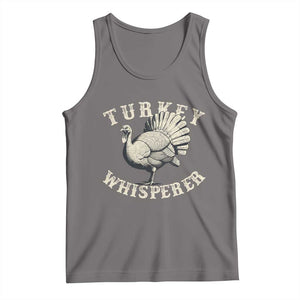 Funny Turkey Whisperer Tank Top Thanksgiving Turkey Hunting Season TS11 Deep Heather Print Your Wear