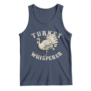 Funny Turkey Whisperer Tank Top Thanksgiving Turkey Hunting Season TS11 Navy Print Your Wear