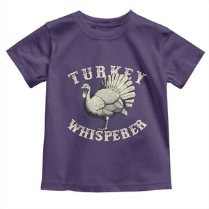 Funny Turkey Whisperer Toddler T Shirt Thanksgiving Turkey Hunting Season TS11 Purple Print Your Wear