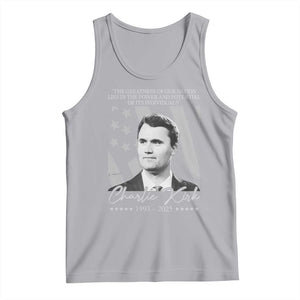 Charlie Kirk Tank Top The Greatness Of Our Nation Lies In The Power And Potential Of Its Individuals TS11 Athletic Heather Print Your Wear