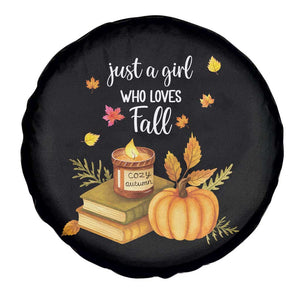 Just A Girl Who Loves Fall Spare Tire Cover Cozy Autumn Season TS11 Print Your Wear