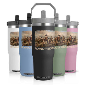 Plymouth Rock Flip Straw Tumbler Mayflower Pilgrims Thanksgiving History TS11 Print Your Wear