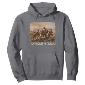 Plymouth Rock Hoodie Mayflower Pilgrims Thanksgiving History TS11 Charcoal Print Your Wear