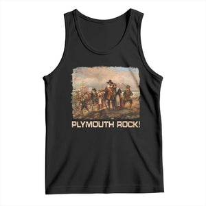 Plymouth Rock Tank Top Mayflower Pilgrims Thanksgiving History TS11 Black Print Your Wear