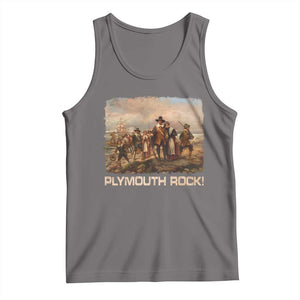 Plymouth Rock Tank Top Mayflower Pilgrims Thanksgiving History TS11 Deep Heather Print Your Wear