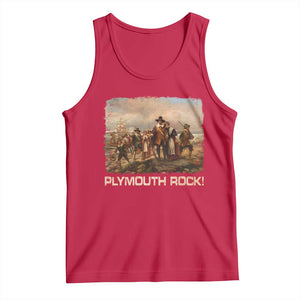Plymouth Rock Tank Top Mayflower Pilgrims Thanksgiving History TS11 Red Print Your Wear