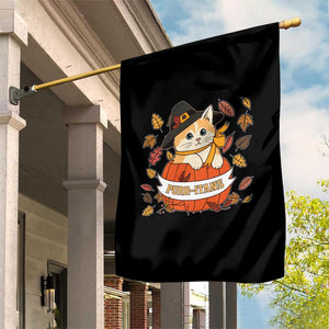 Funny Thanksgiving Cat Lover Garden Flag Purritans Pilgrim Puritans Hat TS11 Print Your Wear