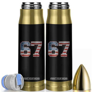 Funny Six Seven 67 Meme Vintage American Flag Bullet Tumbler TS11 Black Print Your Wear