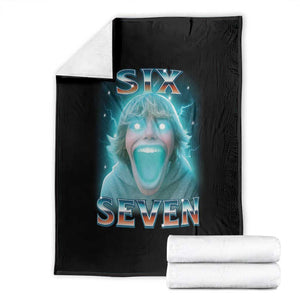 Funny Six Seven The Mason 67 Kid Gen Alpha Meme Throw Blanket TS11 Black Print Your Wear