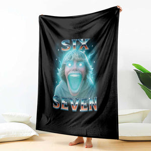 Funny Six Seven The Mason 67 Kid Gen Alpha Meme Throw Blanket TS11 Print Your Wear