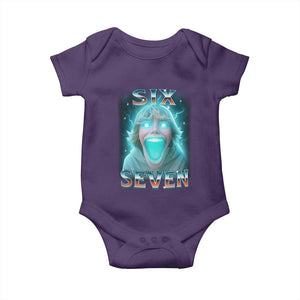 Funny Six Seven The Mason 67 Kid Gen Alpha Meme Baby Onesie TS11 Purple Print Your Wear