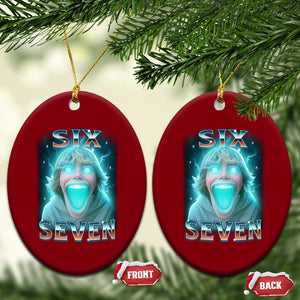 Funny Six Seven The Mason 67 Kid Gen Alpha Meme Ceramic Ornament TS11 Print Your Wear