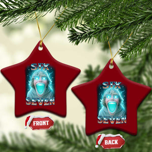 Funny Six Seven The Mason 67 Kid Gen Alpha Meme Ceramic Ornament TS11 Print Your Wear