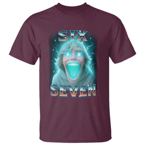Six Seven The Mason 67 Kid – T-Shirt – Funny Gen Alpha Meme TS11 Maroon Print Your Wear