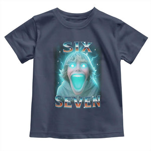Funny Six Seven The Mason 67 Kid Gen Alpha Meme Toddler T Shirt - Viral Humor Tee TS11 Navy Print Your Wear