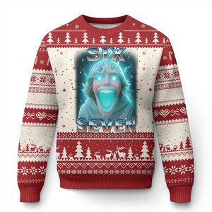 Funny Six Seven The Mason 67 Kid Gen Alpha Meme Knit Sweatshirt TS11 Red Print Your Wear