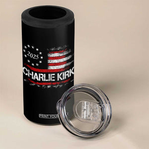 Charlie Kirk 2025 4 in 1 Can Cooler Tumbler Freedom Vintage American Flag TS11 Print Your Wear