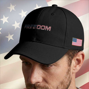 Freedom Patriotic Motivational Quote American Flag Baseball Cap TS11 Print Your Wear