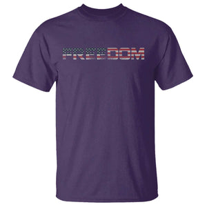Freedom Patriotic Motivational Quote American Flag T Shirt TS11 Purple Print Your Wear