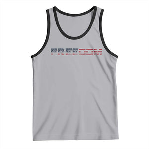 Freedom Patriotic Motivational Quote American Flag Tank Top TS11 Athletic Heather Black Print Your Wear