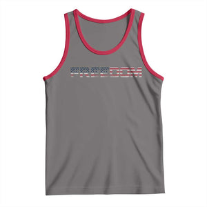 Freedom Patriotic Motivational Quote American Flag Tank Top TS11 Deep Heather Red Print Your Wear