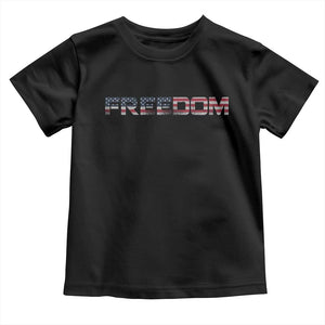 Freedom Patriotic Motivational Quote American Flag Toddler T Shirt TS11 Black Print Your Wear