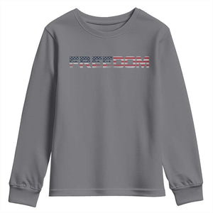 Freedom Patriotic Motivational Quote American Flag Youth Sweatshirt TS11 Charcoal Print Your Wear