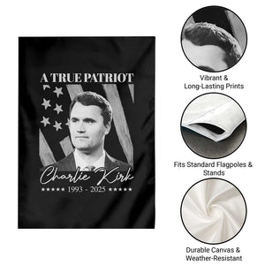 A True Patriot Charlie Kirk Garden Flag Vintage American Flag TS11 Print Your Wear