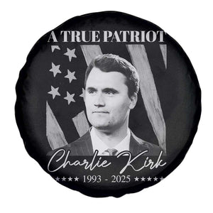 A True Patriot Charlie Kirk Spare Tire Cover Vintage American Flag TS11 Print Your Wear