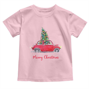 Merry Christmas Baby Shirt Vintage Xmas Tree Car TS11 Light Pink Print Your Wear