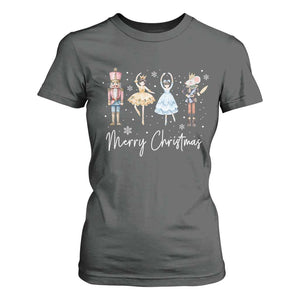 Merry Christmas Nutcracker Ballerina Mouseking T Shirt For Women TS11 Dark Heather Print Your Wear