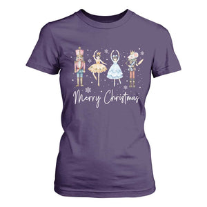 Merry Christmas Nutcracker Ballerina Mouseking T Shirt For Women TS11 Purple Print Your Wear