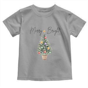 Christmas Baby Shirt Merry And Bright Retro Xmas Tree TS11 Sport Gray Print Your Wear