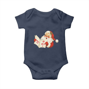 Funny 67 Christmas Santa Baby Onesie Naughty List Kids Who Say Six Seven Meme TS11 Navy Print Your Wear