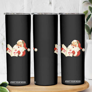 Funny 67 Christmas Santa Skinny Tumbler Naughty List Kids Who Say Six Seven Meme TS11 Print Your Wear