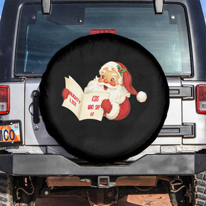 Funny 67 Christmas Santa Spare Tire Cover Naughty List Kids Who Say Six Seven Meme TS11 No hole Black Print Your Wear