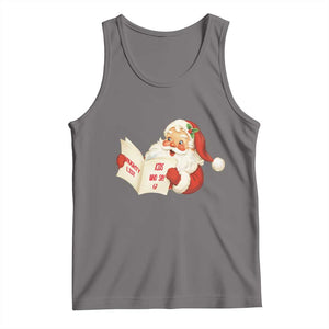 Funny 67 Christmas Santa Tank Top Naughty List Kids Who Say Six Seven Meme TS11 Deep Heather Print Your Wear
