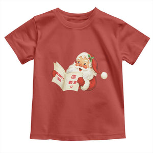 Funny 67 Christmas Santa Toddler T Shirt Naughty List Kids Who Say Six Seven Meme TS11 Red Print Your Wear