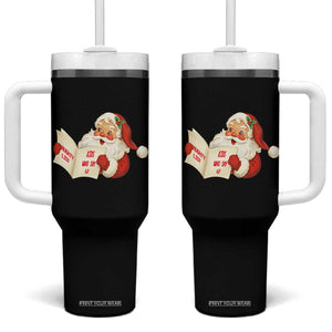 Funny 67 Christmas Santa Tumbler With Handle Naughty List Kids Who Say Six Seven Meme TS11 One Size: 40 oz Black Print Your Wear