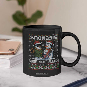 Snowasis Some Might Sleigh Coffee Mug Funny Christmas Snowmen Rock Band Parody TS11 Print Your Wear