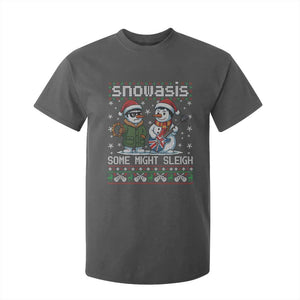 Snowasis Some Might Sleigh T Shirt For Kid Funny Christmas Snowmen Rock Band Parody TS11 Dark Heather Print Your Wear