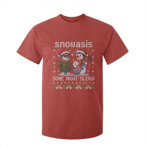 Snowasis Some Might Sleigh T Shirt For Kid Funny Christmas Snowmen Rock Band Parody TS11 Red Print Your Wear